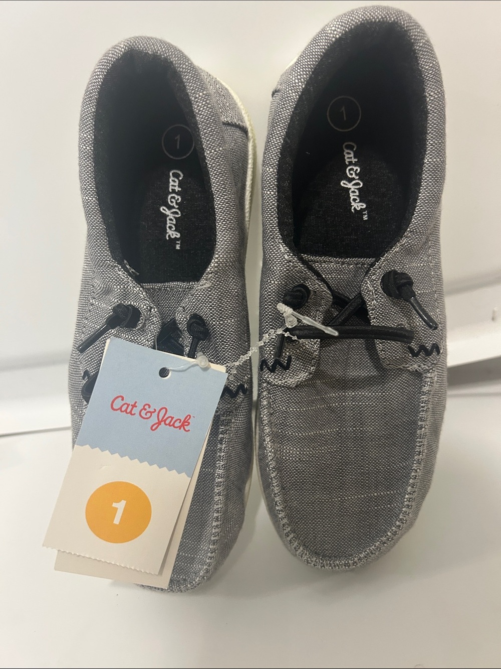 Cat & Jack Metallic Silver Slip-On Canvas Shoes